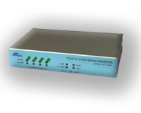 4 portos RS232 / RS422 / RS485 - Ethernet 10/100 konverter - termin�l szerver