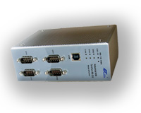 USB - 4 port RS232 soros interf�sz �talak�t� 3kV izol�ci�val